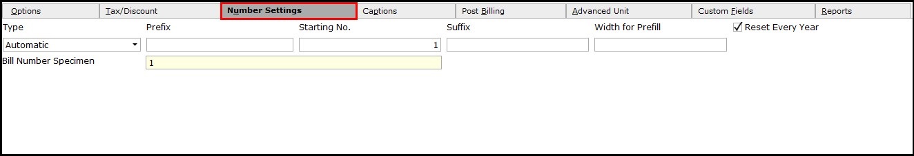 5.Service invoicing in Saral- Number settings
