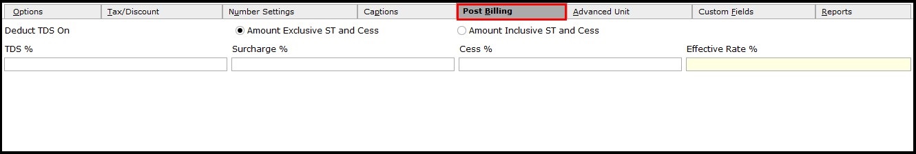 7.Service invoicing in Saral-Post billing.
