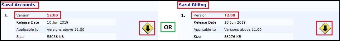 3.Saral software update-list